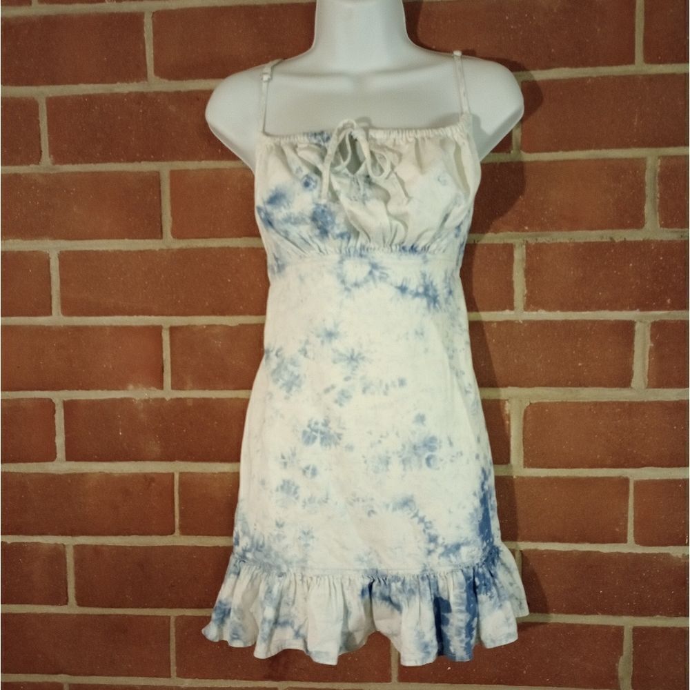 Rue21 Acid Wash Jean Dress with Ruffle Hem